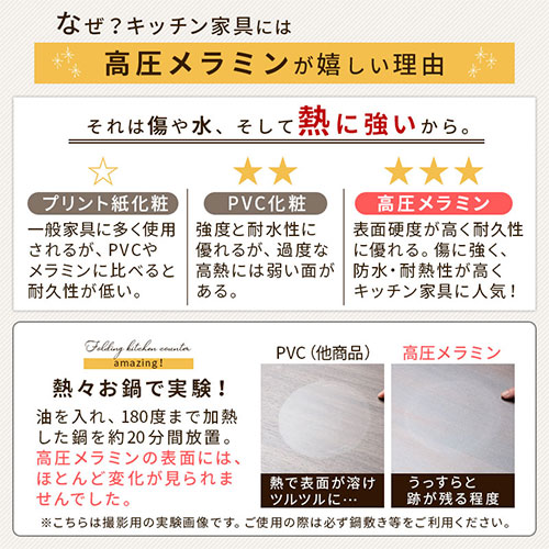 キッチン収納・キッチン収納棚・カウンターテーブル・収納・アイランド・カウンター・バーカウンター・キッチン・バタフライ・デスク・食器棚・食器・棚・キッチンカウンター・奥行60・幅・120・キャスター・北欧・ホワイト・白・茶・おしゃれ・台所収納