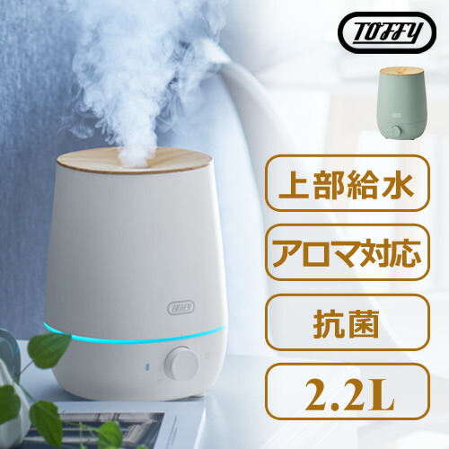 超音波式加湿器 上部給水 最大約27時間 アロマ対応 Led ライト付き アロマ加湿器 小型 卓上 ミニ インテリア ギフト プレゼント お祝い レトロ おしゃれ Toffy トフィー ラドンナ 全2色 Ele0001 Fitzfishponds Com