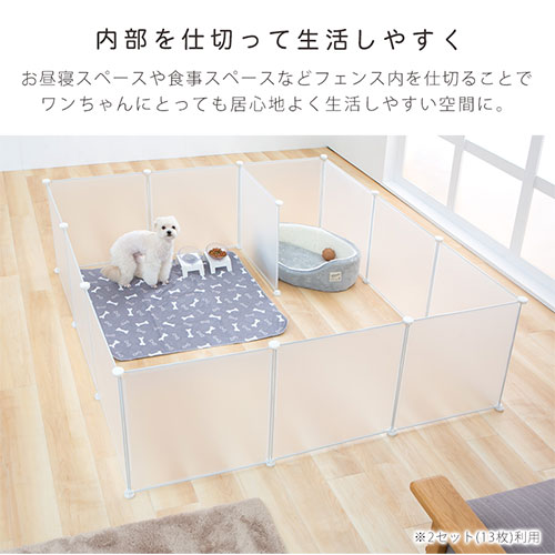 ペットフェンス ジョイント式 8枚セット 50 50cm Etc おしゃれ ケージ ゲート コーナー ドッグラン フェンス ペットサークル ペット用品 ホワイト 半透明 室内 小型犬 工具不要 柵 正方形 犬 猫 玄関 白 組み合わせ 脱走防止 正規品販売 ペットサークル