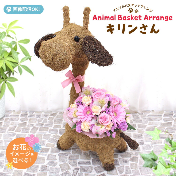 阪急百貨店　　アニマルバスケット　ドッグ 大橋新治商店 アニマルバスケット キリン S D3号 82-255 1個（ご
