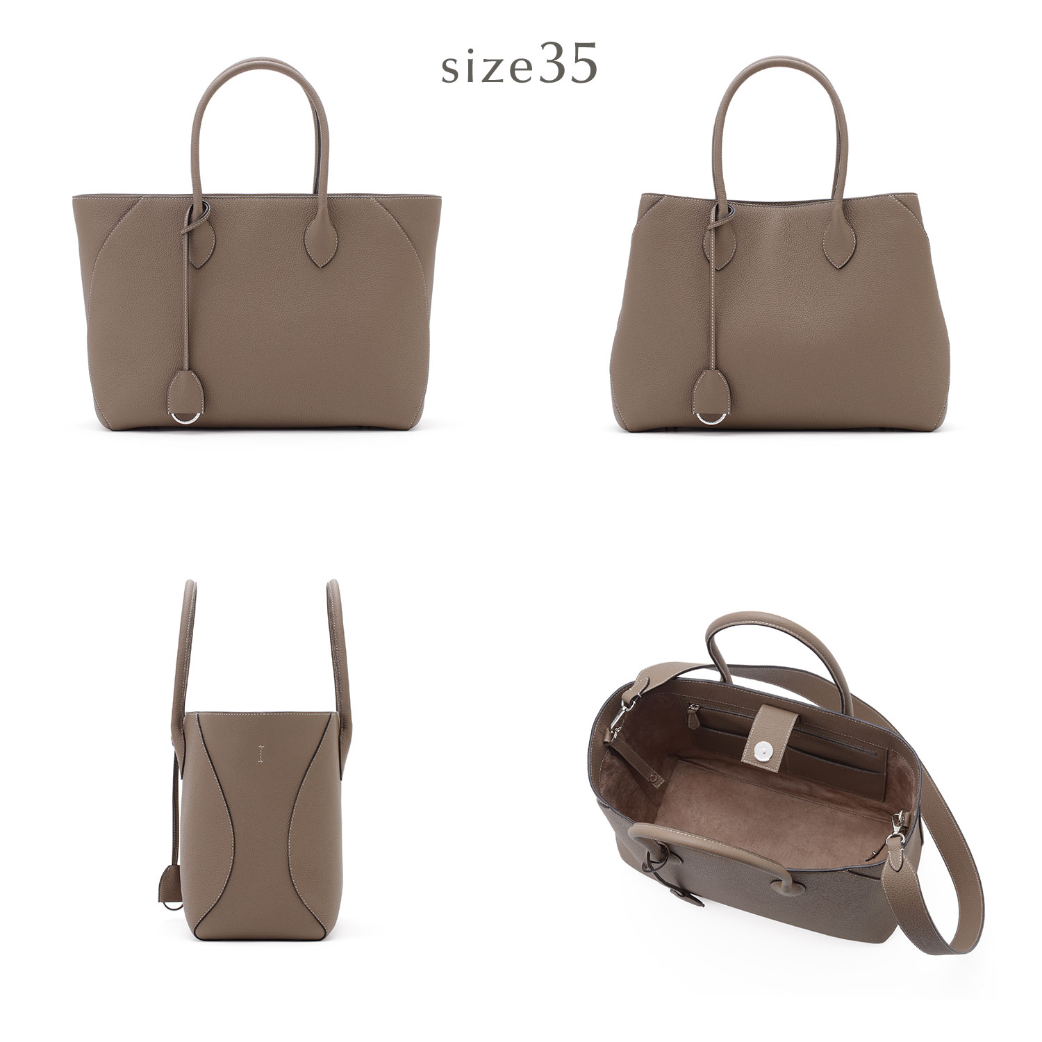 ボナベンチュラ ミア トートバッグ 　ショルダーバッグ ブラウン レザー 予約販売】Mia Tote Bag（ミアトートバッグ）