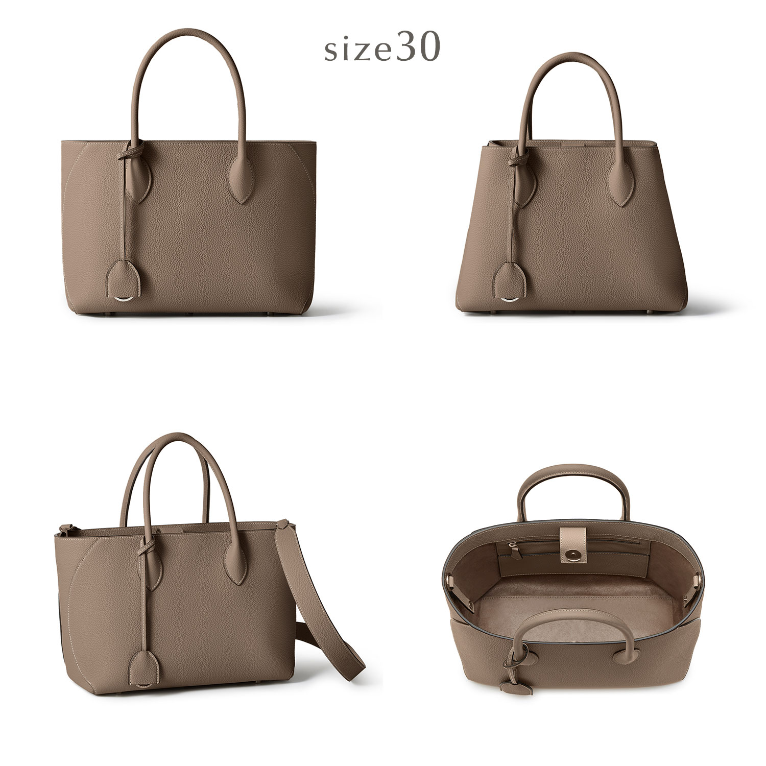 ボナベンチュラ ミア トートバッグ 　ショルダーバッグ ブラウン レザー BONAVENTURA公式】 ミア トートバッグ シュリンクレザー レディース