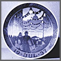ロイヤルコペンハーゲン[Royal Copenhagen] イヤープレート イヤープレート１９３７年（昭和１２年）【コペンハーゲンのクリスマス】#rchyp1937
