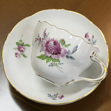 MEISSEN - マイセン ティー/コーヒーカップ 黄色花 9万円~ レア品 金彩