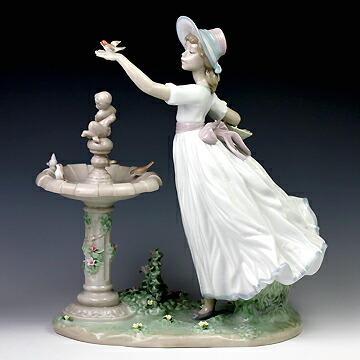 楽天市場】リヤドロ（Lladro リアドロ 陶器人形 置物） 犬と少女