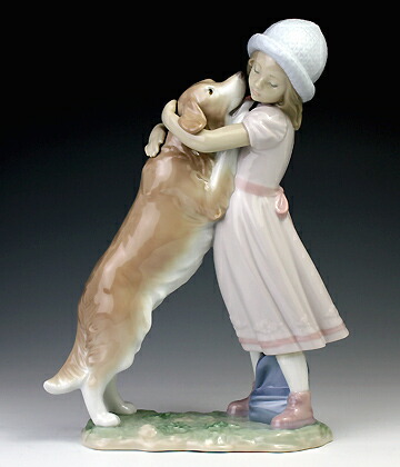 人気殺到新品 の陶器人形 リヤドロ Lladro 陶器人形 置物 インテリア小物 置物 犬と少女 リアドロ リヤドロ Lladro 待ってたよ Ldr 6903 ボンドストリート 置物