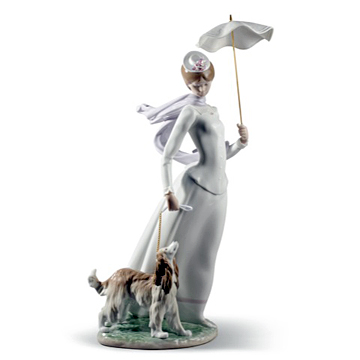 通信販売 リヤドロ Lladro リアドロ 陶器人形 置物 婦人 ショールの
