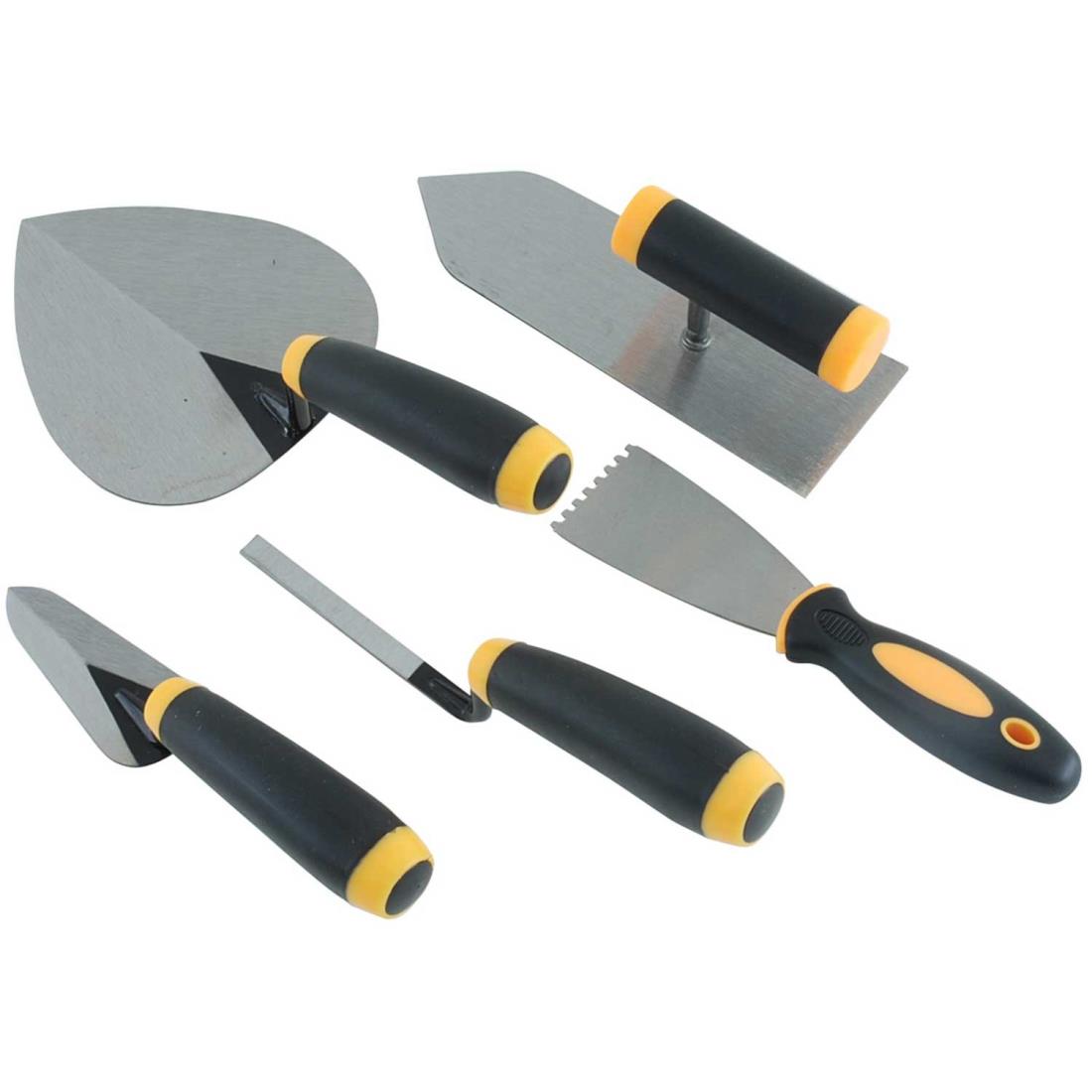 左官コテ 4丁 藤原産業 金長 ステン角鏝 0.4MM 240MM 仕上げ 黒柄 こて コテ
