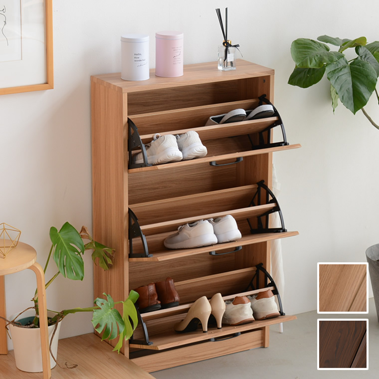 楽天市場】シューズボックス 薄型 通気口 スリム 幅63 ラック 収納