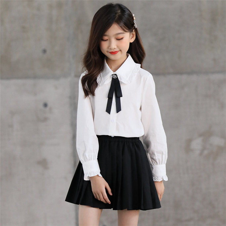 韓国子供服 キッズ ブラウス 入学式 シャツ リボン付 シャツ キッズ