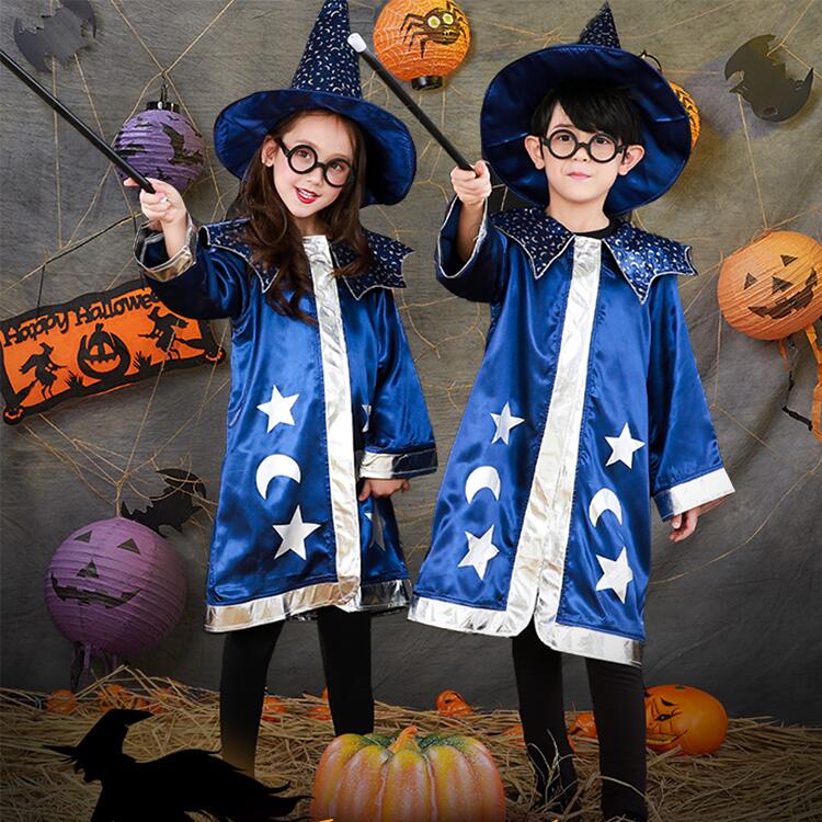 楽天市場 ハロウィン 衣装 子供 女の子 男の子 ハロウイン メガネと魔法の棒付き セットアップ 仮装 キッズ コスプレ ワンピース 子供 女の子 パーティー 仮装 キッズ お揃い 変装 魔法使い キッズ 子どもドレス Cosplay コスチューム キッズ 子供 ワンピ ウィッチ