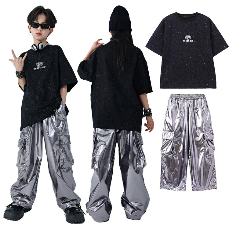 楽天市場】シルバー セットアップ キッズ ダンス 衣装 ダンス