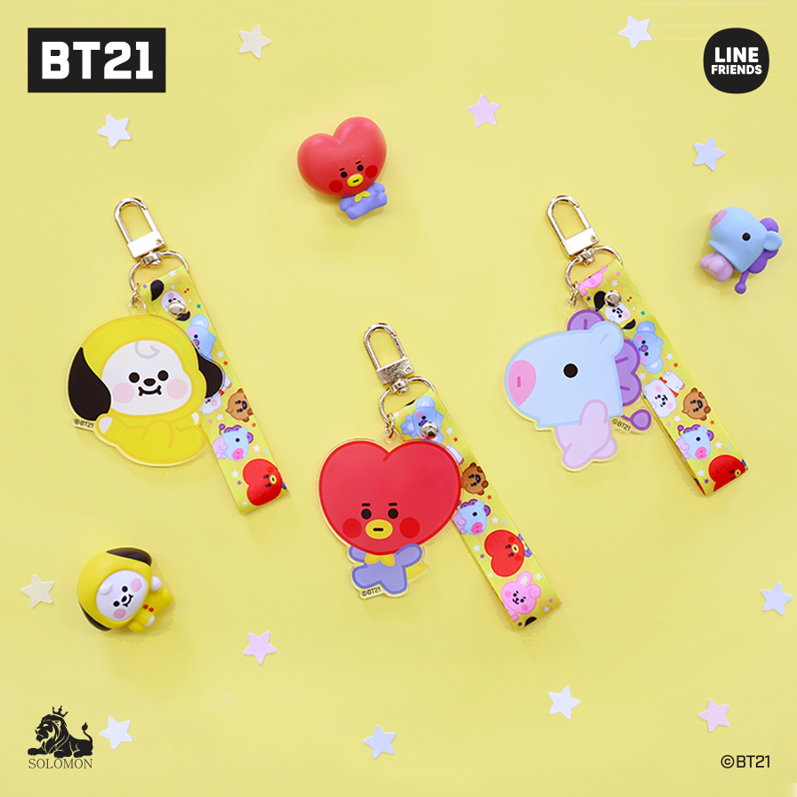 楽天市場 Bt21 公式 Acrylic Wirering アクリル ワイヤー リング キーホルダー キーリング かわいい カバン ポーチ 飾り Bonitashop