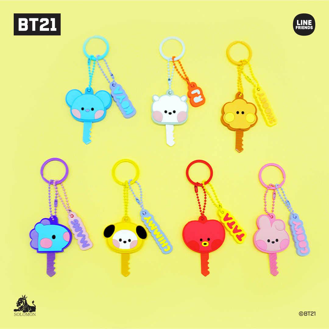 ソロモン商事 Key Cover 鍵カバー ラバー製 キャラクター かわいい おしゃれ 公式 Koya Rj Shooky Mang Chimmy Tata Cooky 定価