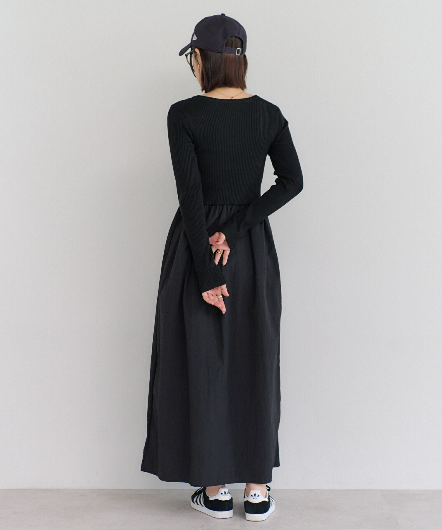 田中里奈さんコラボ ワンピース ニット ワンピ リブニット ニット