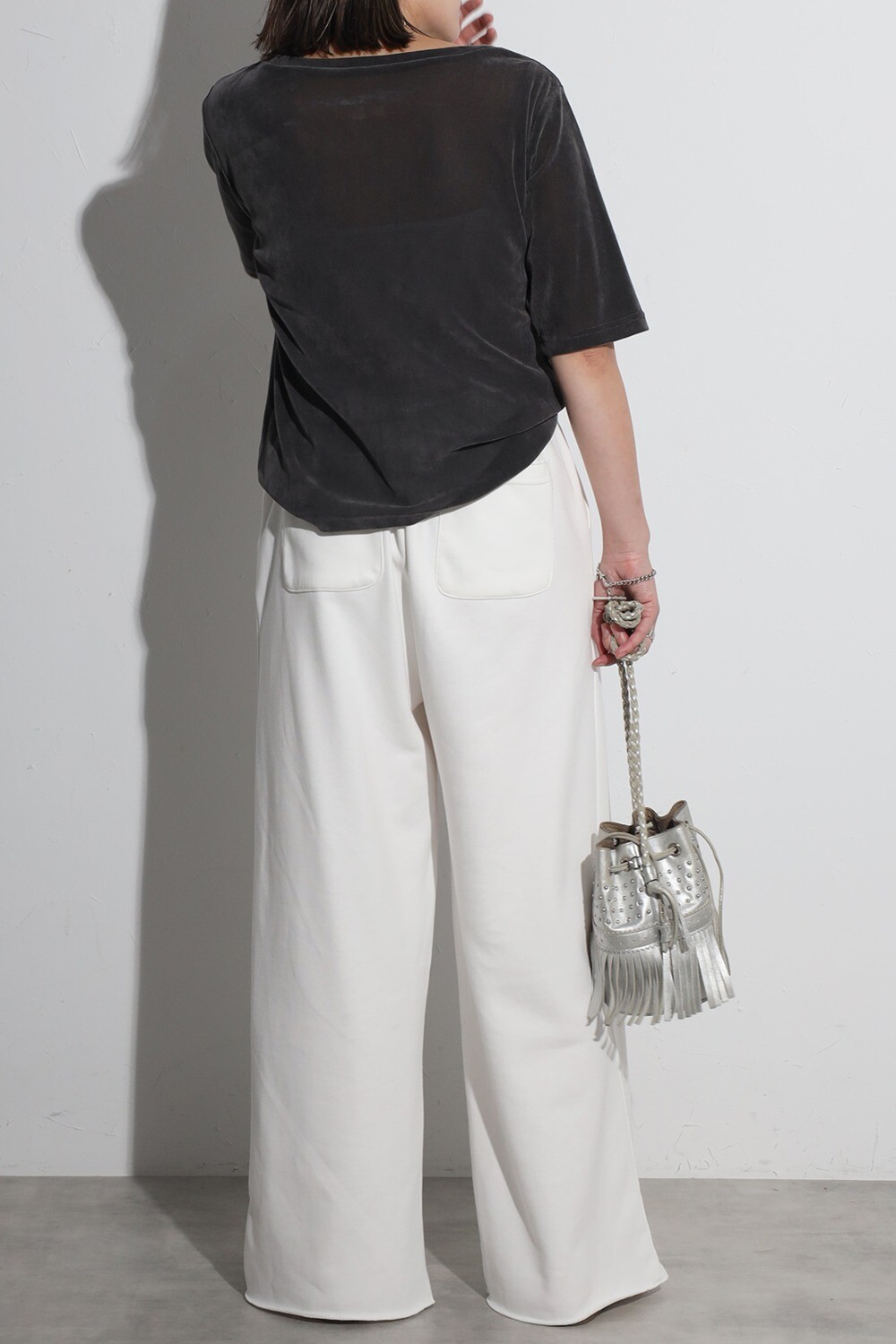 シアー ベロア トップス 半袖 レディース 夏 秋 透け感 tシャツ