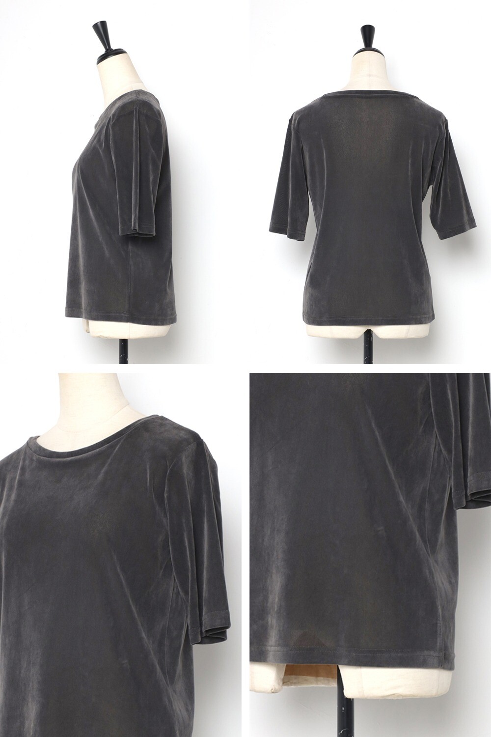 シアー ベロア トップス 半袖 レディース 夏 秋 透け感 tシャツ