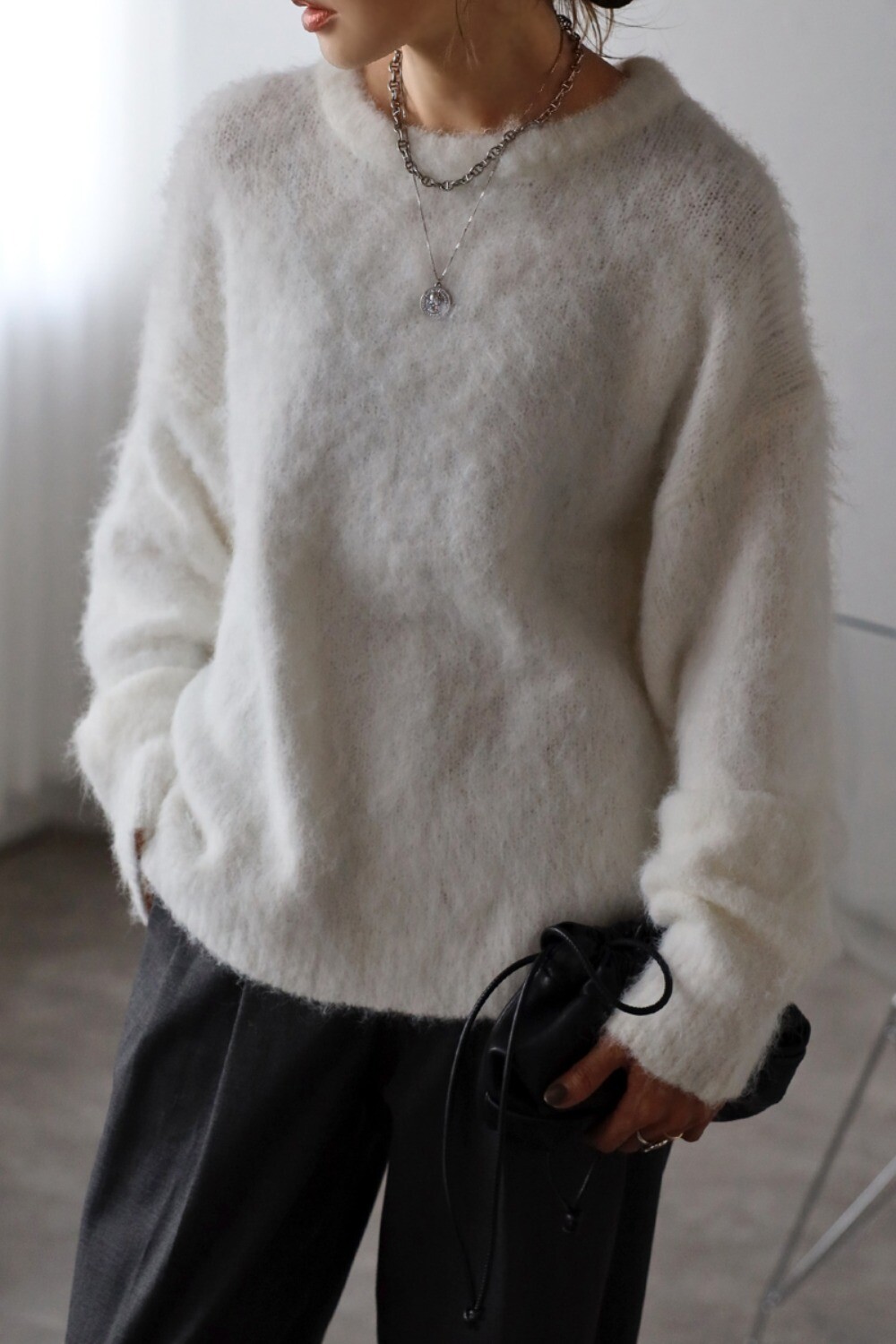 楽天市場】シャギーモヘアライククルーネックニット 88-003356/88