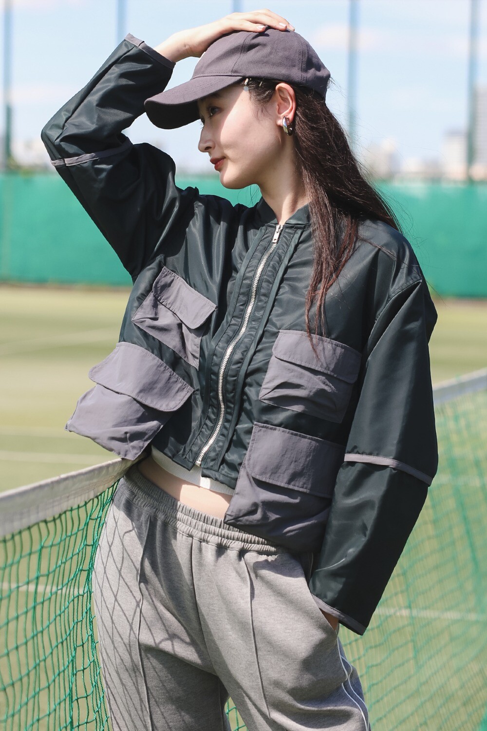 60％OFFクーポンで4620円！26日1:59まで／ポケットデザインショートブルゾン 88-004180｜BONJOUR SAGAN