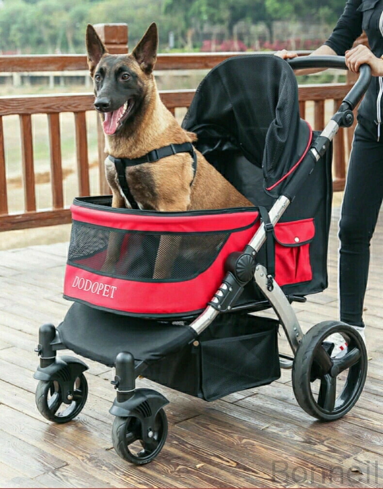 大型犬 カート ペットカート 大きめ 折りたたみ 大型犬 中型犬 多頭 頑丈 収納ポケット付き 介護用 ブレーキ機能 ペット用 犬バギー 猫用 散歩 外出便利 耐荷重35kg 4輪ペットカート ペットバギー ペットキャリー 猫 犬兼用 四輪 組立簡単 便利な収納付き
