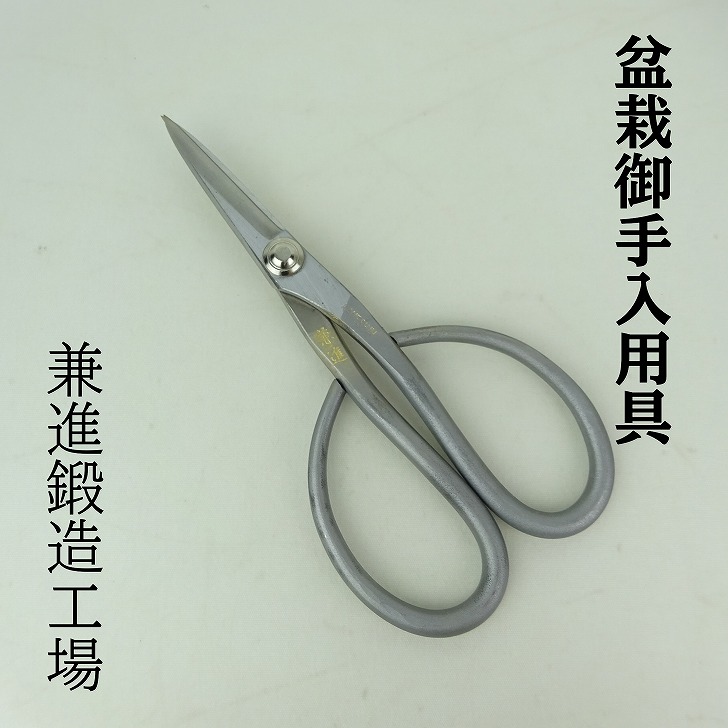 盆栽剪刀 切り下げるばさみ 盆栽 御先棒 全長 約 15糎 兼進 小枝切鋏 Trimming Shears 鋏 盆栽ハサミ 盆栽物の具 お手入備品 盆栽御手必要経費具 枝切ばさみ ステンレス鋼 園芸備品 ガーデニング 貨物輸送無料
