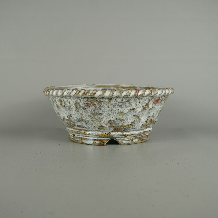 盆栽鉢 文山 越前文山 中型 長辺 約 23.8cm 鯖江園芸 丸鉢 釉薬 現品 新品 送料無料