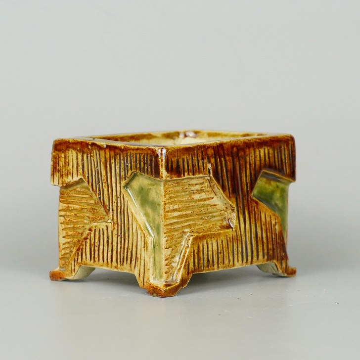 盆栽鉢 陶細工場ヒラシマ HY 平島 安夫 小鉢 長辺 約7糎 長方鉢 現品 新品 貨物輸送無料