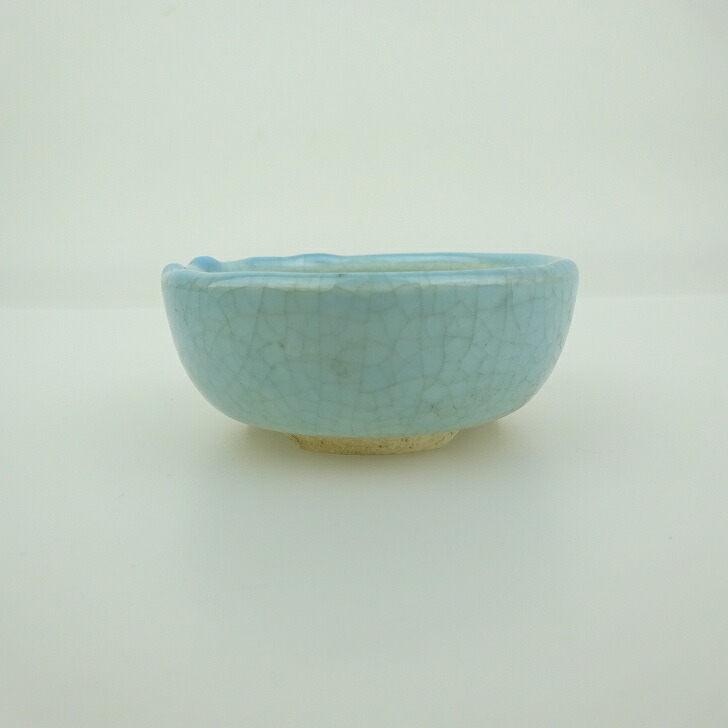 楽天市場】盆栽鉢 青窯変丸深足付き 6号 幅約18cm×高さ約11〜12cm 陶器