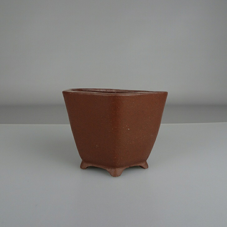 盆栽鉢 常滑 柴勝 小鉢 長辺 約 9.8cm 六角鉢 泥鉢 現品 新品 送料無料
