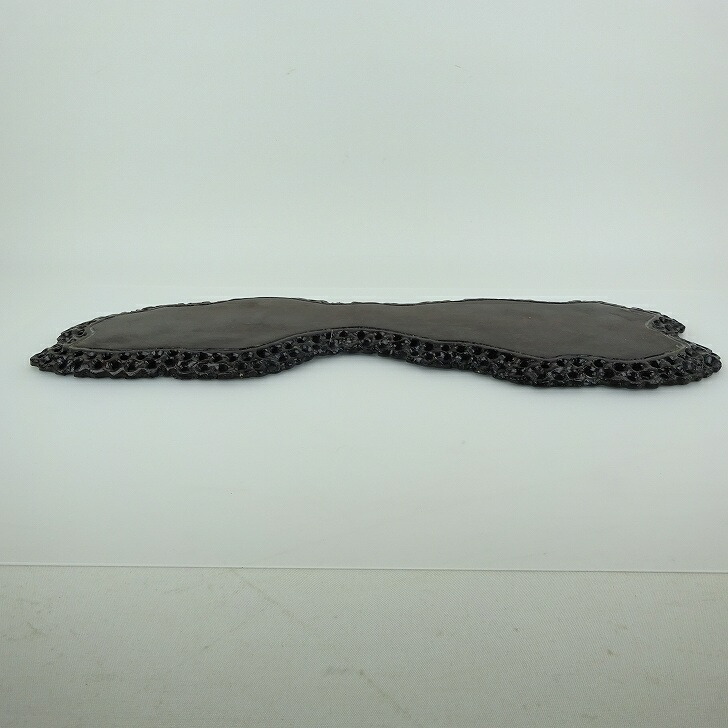 【中古】花台 地板 卓 長辺 約40.5cm 飾台 網目 木製 小品卓 盆栽台 現品 中古品 送料無料｜盆栽はニわ 店 7,425円
