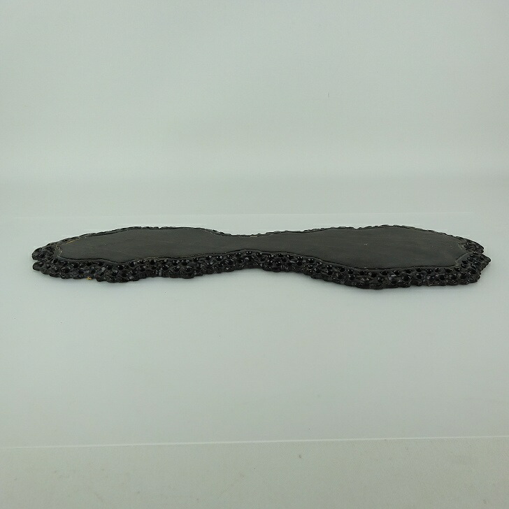 【中古】 花台 地板 卓 長辺 約40cm 飾台 網目 木製 小品卓 盆栽台 現品 中古品 送料無料