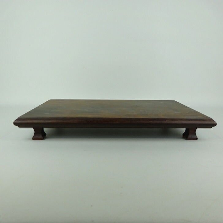 【中古】 花台 卓 長辺 約42cm 飾台 置き物台 花飾 木製 小品卓 盆栽台 観賞用 現品 中古 送料無料｜盆栽はニわ 店