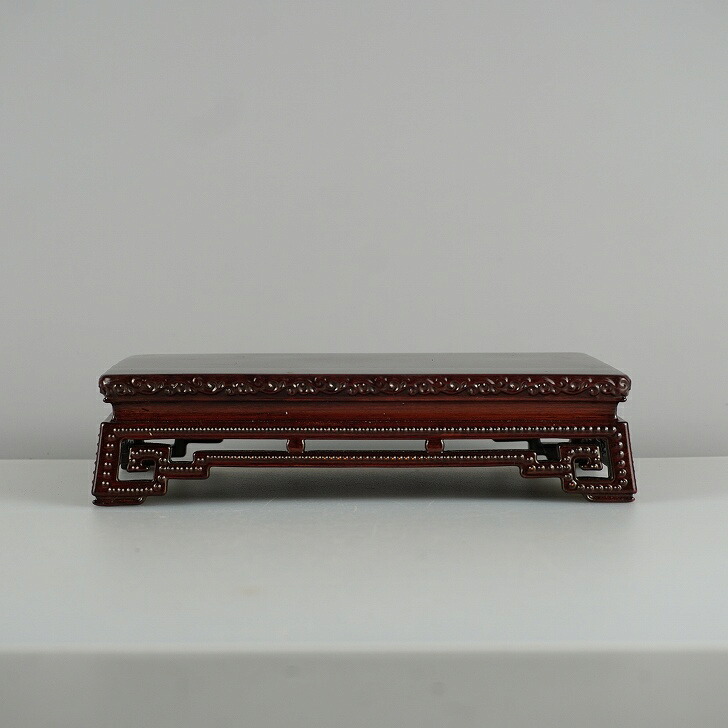 【中古】 花台 卓 長辺 約 18cm 長方卓 飾台 置き物台 花飾 鉄製 小品卓 盆栽台 鑑賞用 観賞用 現品|盆栽はニわ 店