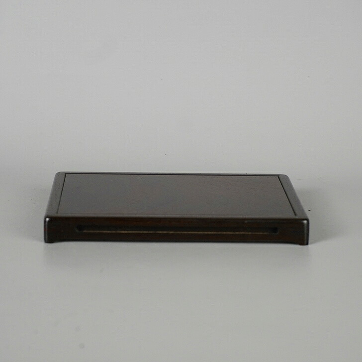 【中古】 花台 平卓 出口 史郎 長辺 約 15cm 長方卓 唐木 飾台 置き物台 花飾 木製 小品卓 盆栽台 鑑賞用 観賞用 現品 中古｜盆栽はニわ 店