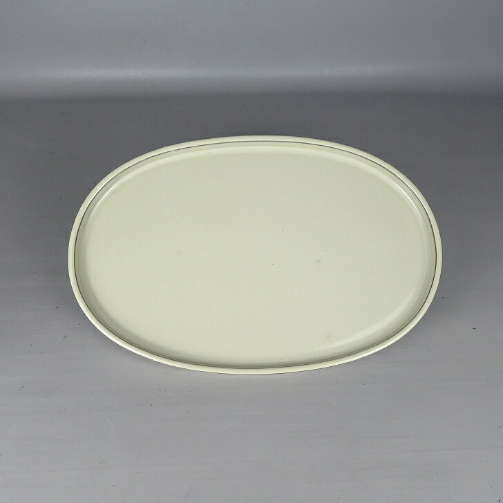 【中古】 水盤 春松 中型 長辺 約 40.4cm 楕円 鉢 水石 盆栽 花器 釉薬 現品 中古 送料無料