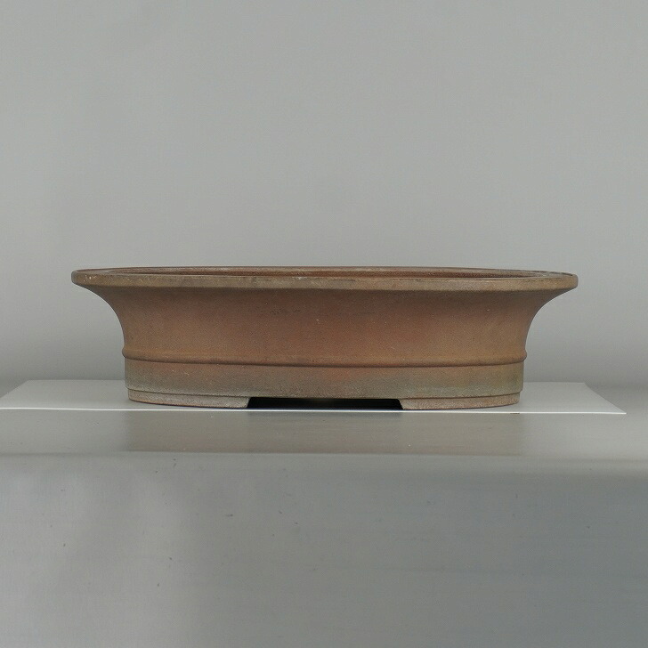【中古】盆栽鉢 常滑 誠文窯 大型 長辺 約 41糎 楕円面鉢 胴紐 泥物 和鉢 現品 中古鉢 貨物輸送無料