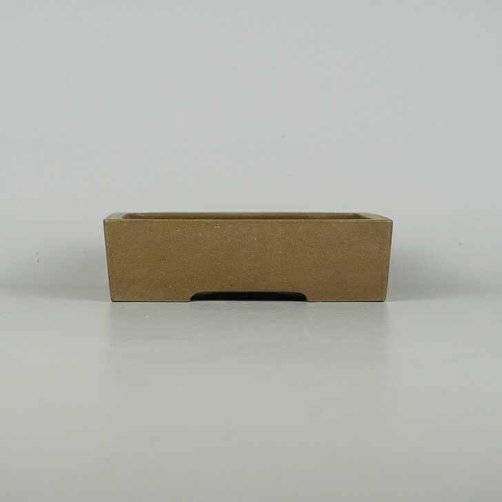 【中古】盆栽鉢 峰輝堂 小型 長辺 約13.3糎 長方鉢 泥物 現品 中古鉢 貨物輸送無料