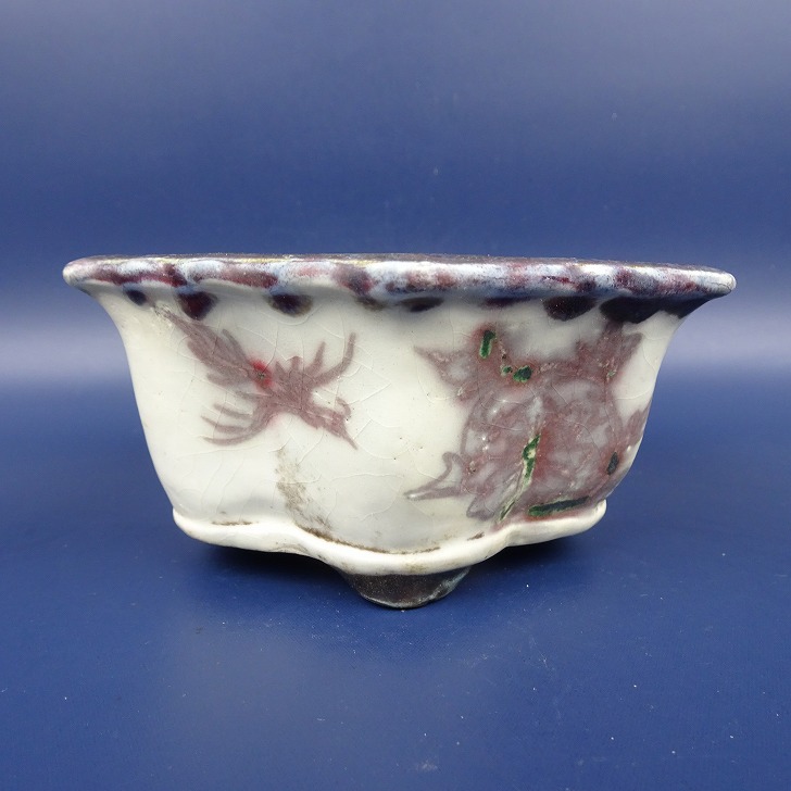 陶翠　風神雷神　長方　盆栽鉢 植木鉢 陶翠窯 ワン型長角額画3.6号盆栽鉢 : ヤマコー畑岡幸助商店