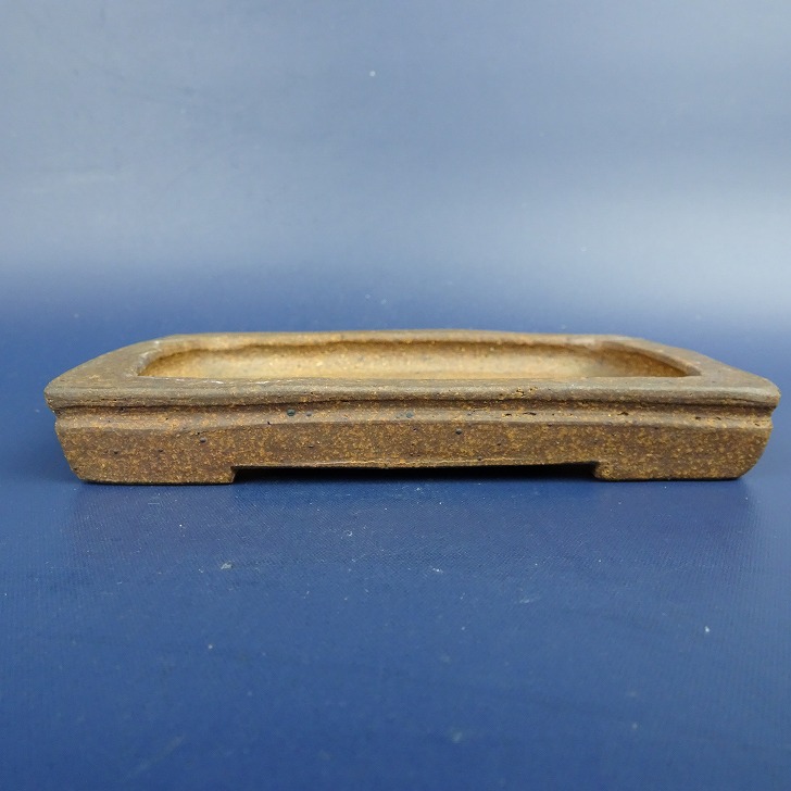 【中古】盆栽鉢 町直 今岡町直 小型 長辺 約11.8珊 長方鉢 泥鉢 現品 中古鉢 植木鉢・プランター-花・ガーデン・DIY-植木鉢
