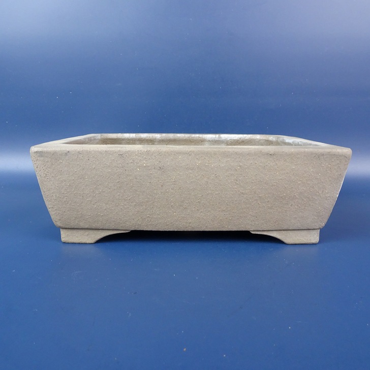 【中古】盆栽鉢 常滑 佳山園 小型 長辺 約19cm 長方鉢 泥物 現品 中古鉢 送料無料