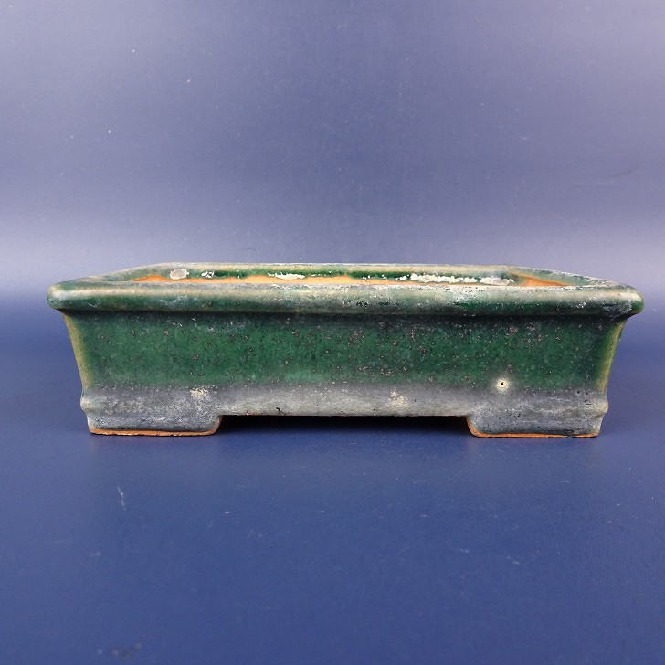 楽天市場】【中古】盆栽鉢 常滑 一弘造 小型 長辺 約12cm 長方鉢 釉薬
