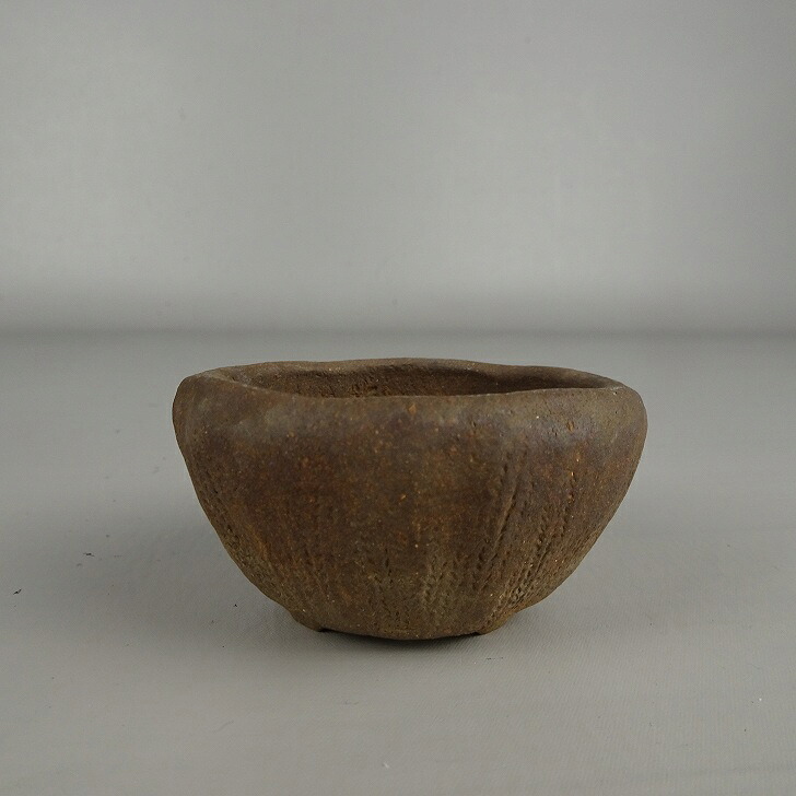 【中古】盆栽鉢 雀子 小鉢 長辺 約 7.2糎 丸鉢 現品 中古鉢 貨物輸送無料