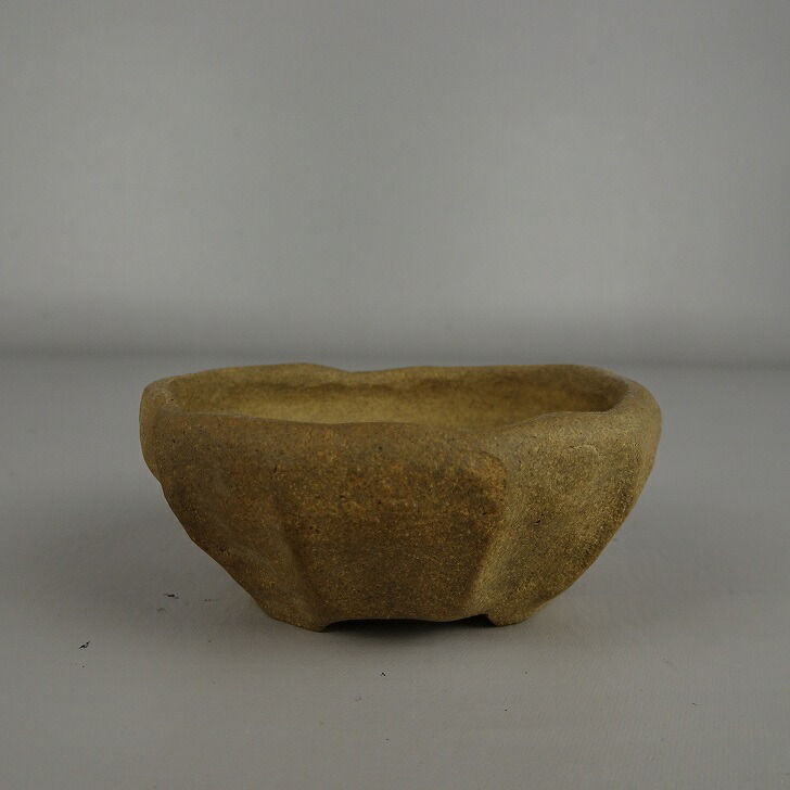 盆栽鉢 雀子 小鉢 長辺 約 7.6cm 丸鉢 現品 中古鉢 送料無料：盆栽はニ