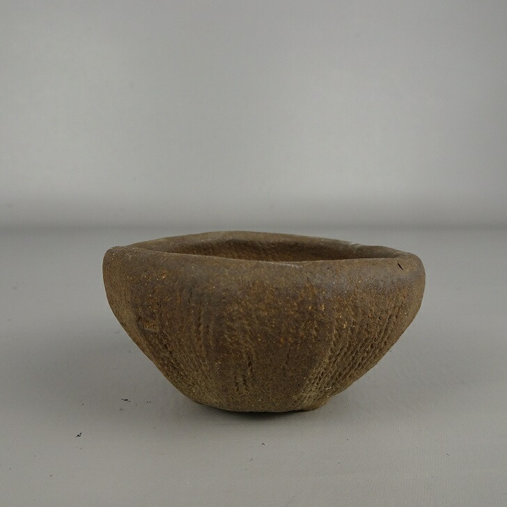 【中古】盆栽鉢 雀子 小鉢 長辺 約 7.4cm 丸鉢 現品 中古鉢 送料無料