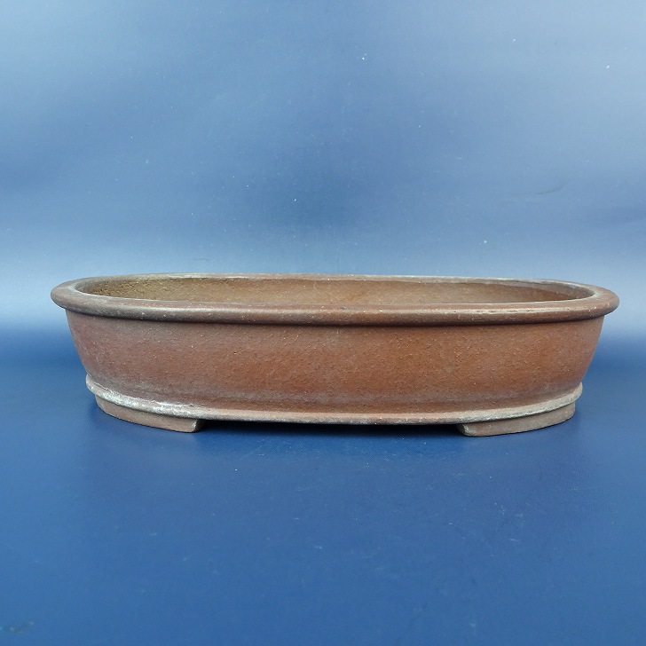 【中古】盆栽鉢 常滑 柴勝 小型 長辺 約19cm 楕円鉢 外縁 泥鉢 現品 中古鉢 送料無料 5,861円