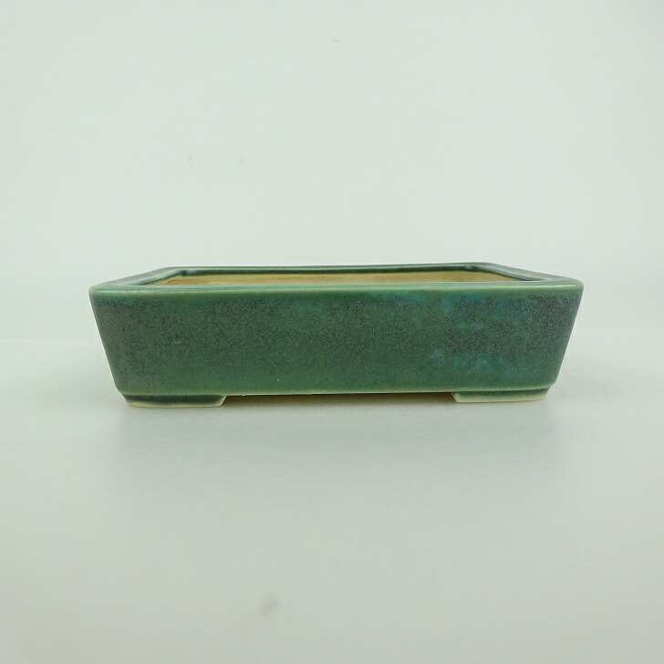 【中古】盆栽鉢 青香 小型 長辺 約 12cm 長方鉢 釉薬 現品 中古鉢 送料無料 6,435円