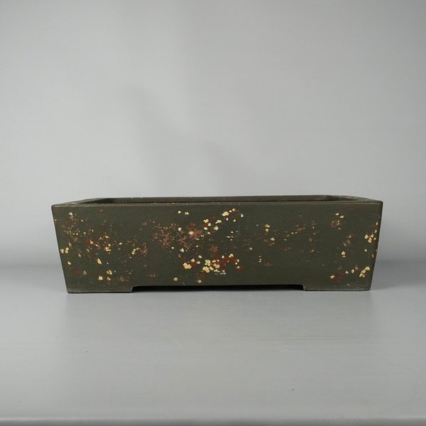 【中古】盆栽鉢 十王堂 松泉造 中型 長辺 約 35cm 長方鉢 梨皮 現品 中古鉢 42,900円