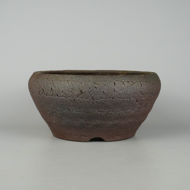 貴重品常滑松泉焼印！盆栽鉢、陶器製の四角い鉢 楽天市場】【中古】盆栽鉢 常滑 十王堂 松泉造 中型 長辺 約 22cm 丸鉢