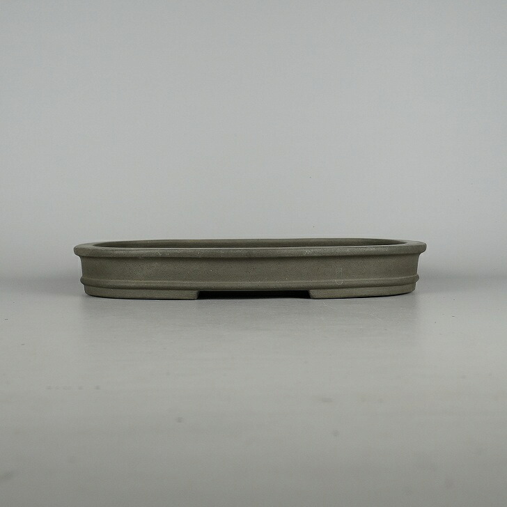 【中古】盆栽鉢 常滑 誠山造 中型 長辺 約31.3cm 長方鉢 撫角 下帯 泥物 現品 中古鉢 送料無料｜盆栽はニわ 店 12,100円