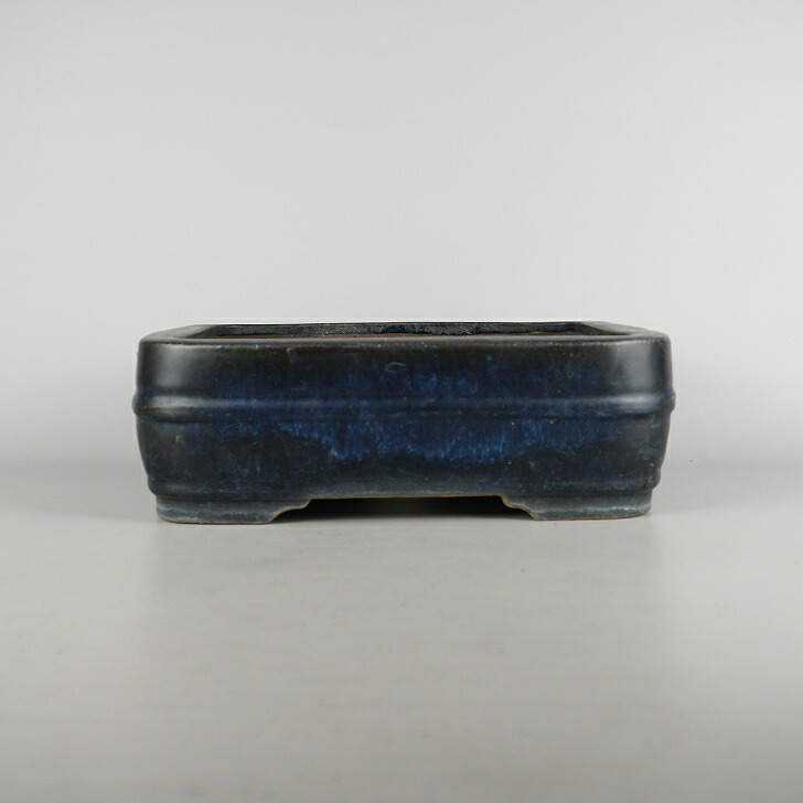 【中古】盆栽鉢 春松 緑巳斎 中型 長辺 約 30.5cm 長方鉢 中下帯 釉薬 現品 中古鉢 16,632円